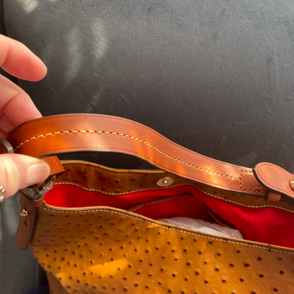 NWOT Dooney & Bourke Ostrich Camel Bag - Picture 6 of 11